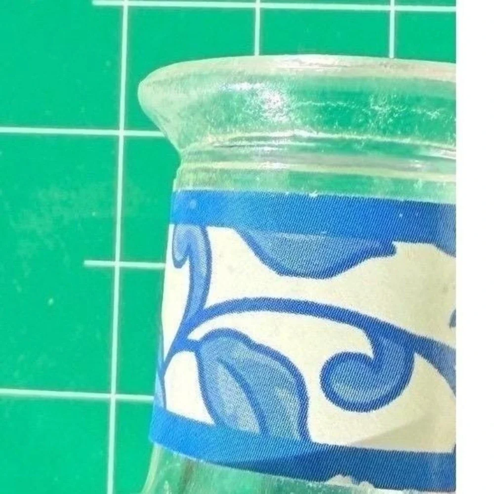 Ralph Lauren Glass Bottle Good Frosted Floral Etched RL Monogram‎